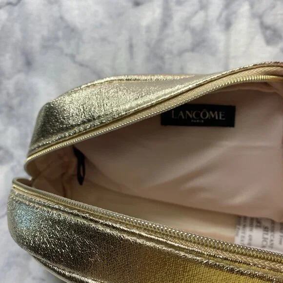 Lancome Absolue Beauty Gift Set-Gold Pouch,Eye Cream,Serum,2 Mascara,Lip-7pc-NEW